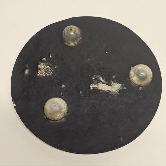 Vintage Abalone Shell Trivet Hot Plate Betty's Shells California Lucite MCM - Picture 7 of 8